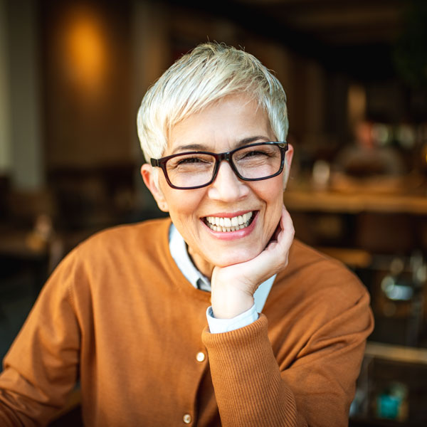 mature woman smiling